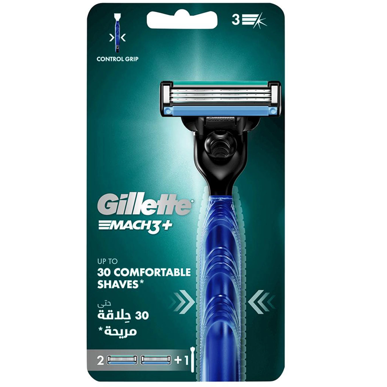 دسته تیغ ژیلت Mach3 + یدک 2عددی