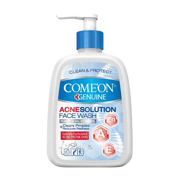 ژل شستشوی صورت مخصوص پوست چرب و جوش دار کامان حجم 500 میل