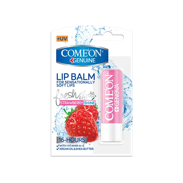 بالم لب نرم و براق کننده توت فرنگی کامان وزن 4.8 گرم