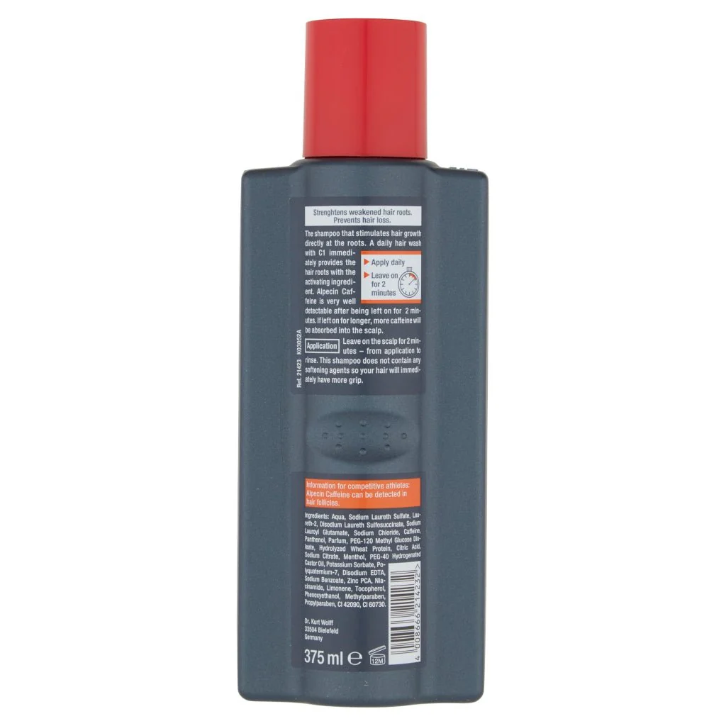 شامپو ضد ریزش مو آلپسین مدل Caffeine C1 حجم 375 میل - Image 2