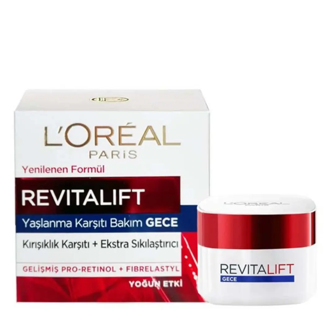 کرم ضدچروک و سفتکننده شب لورال مدل REVITALIFT حجم 50میل