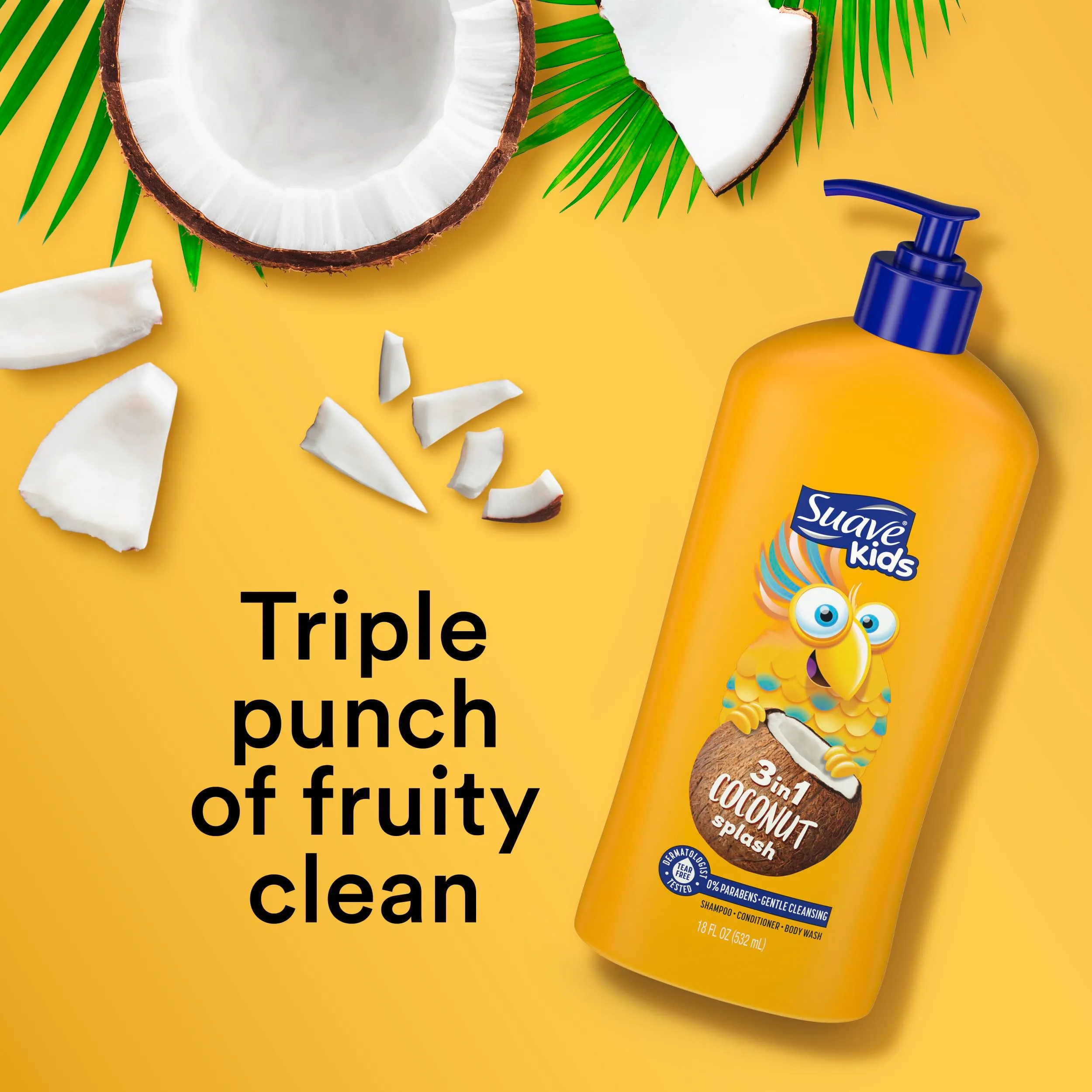 شامپو کودک 3 در 1 سوآو مدل Coconut Splash حجم 523میل - Image 2