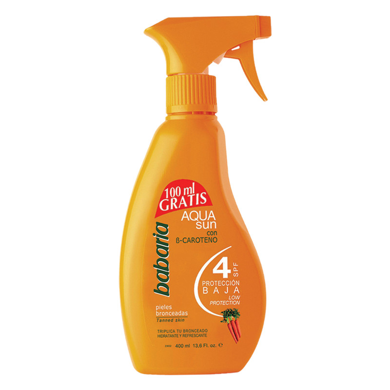 اسپری تثبیتکننده پوست برنزه باباریا مدل AQUA SUN حجم 300میل