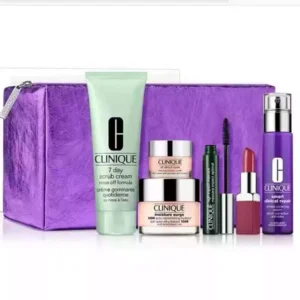 پک 6عددی آرایشی/مراقبتی کلینیک Best seller (فول سایز-کیف متالیک بنفش)