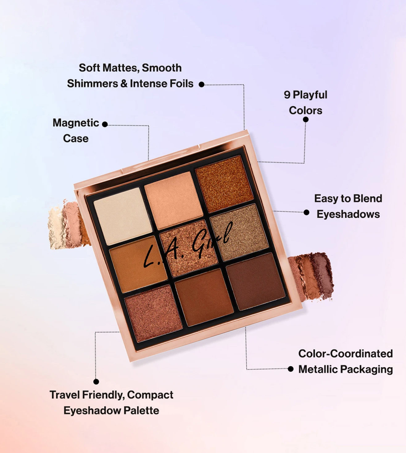 پالت سايه چشم ال اي گرل مدل KEEP IT playful رنگ GES435 PLAYTIME (9 رنگ) - Image 2
