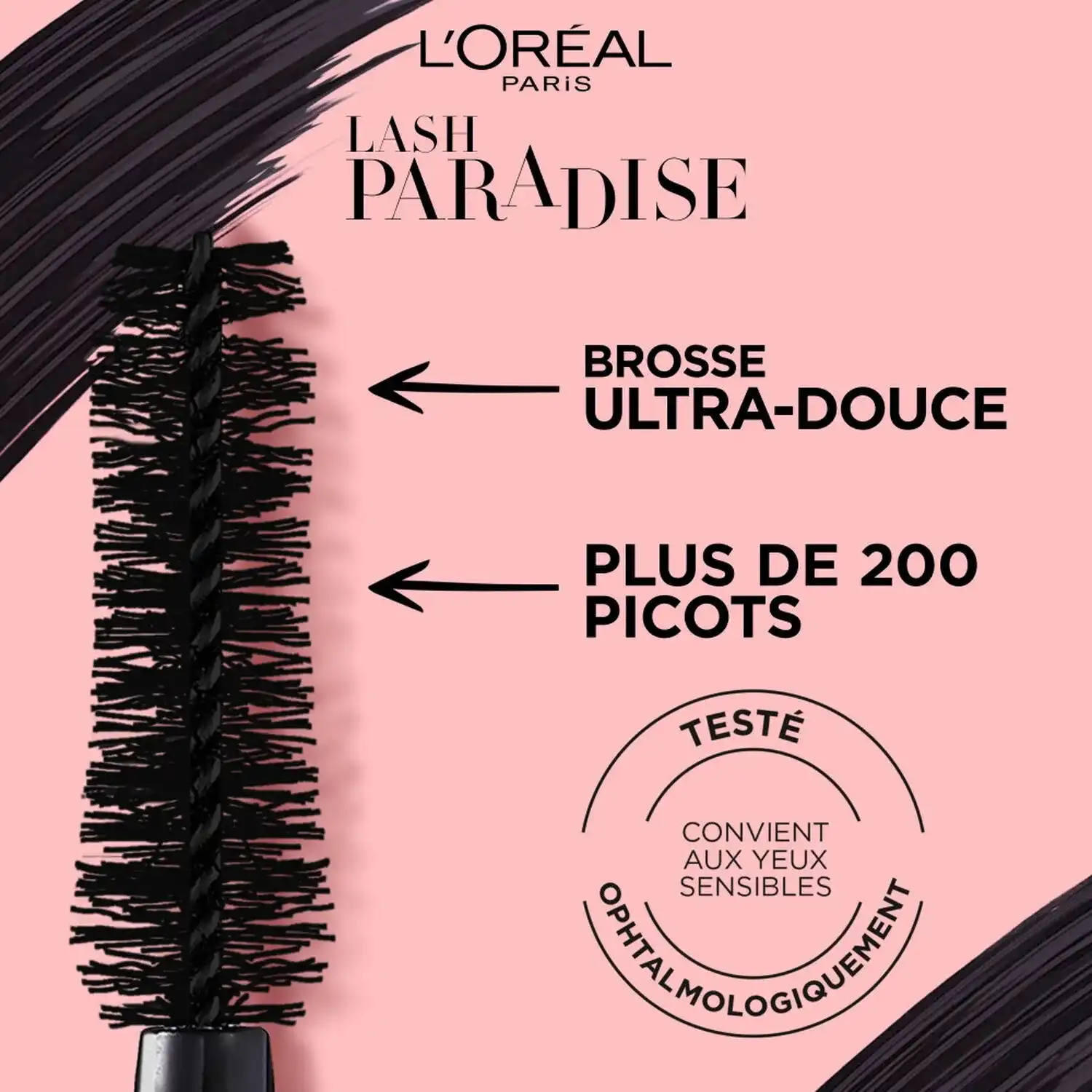 ریمل حجم دهنده بسیار مشکی لورال Lash Paradise (intese black) - Image 3