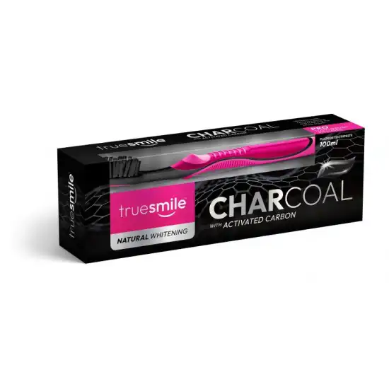 پک مسواک خمیردندان ذغالی TrueSmile Charcoal حجم 100 میل