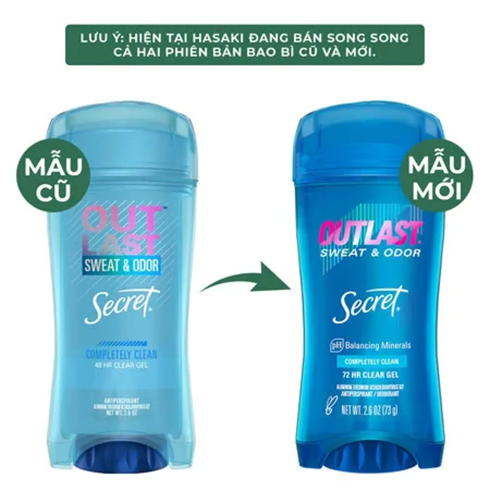 دئودورانت ژلی زنانه سکرت Completely Clean وزن73گرم - Image 3