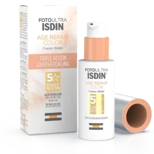 ضد آفتاب رنگی ایزدین AGE REPAIR فیوژن واتر حجم 50 میل