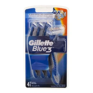تیغ اصلاح مردانه 3 لبه ژیلت مدل Gillette Blue 3 بسته 4 عددی