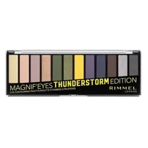 پالت سایه 12 رنگ ریمل لاندن مدل magnifeyes crimson Thunderstorm