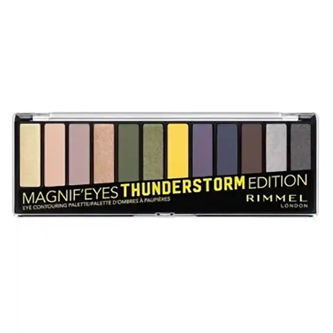 پالت سایه 12 رنگ ریمل لاندن مدل magnifeyes crimson Thunderstorm