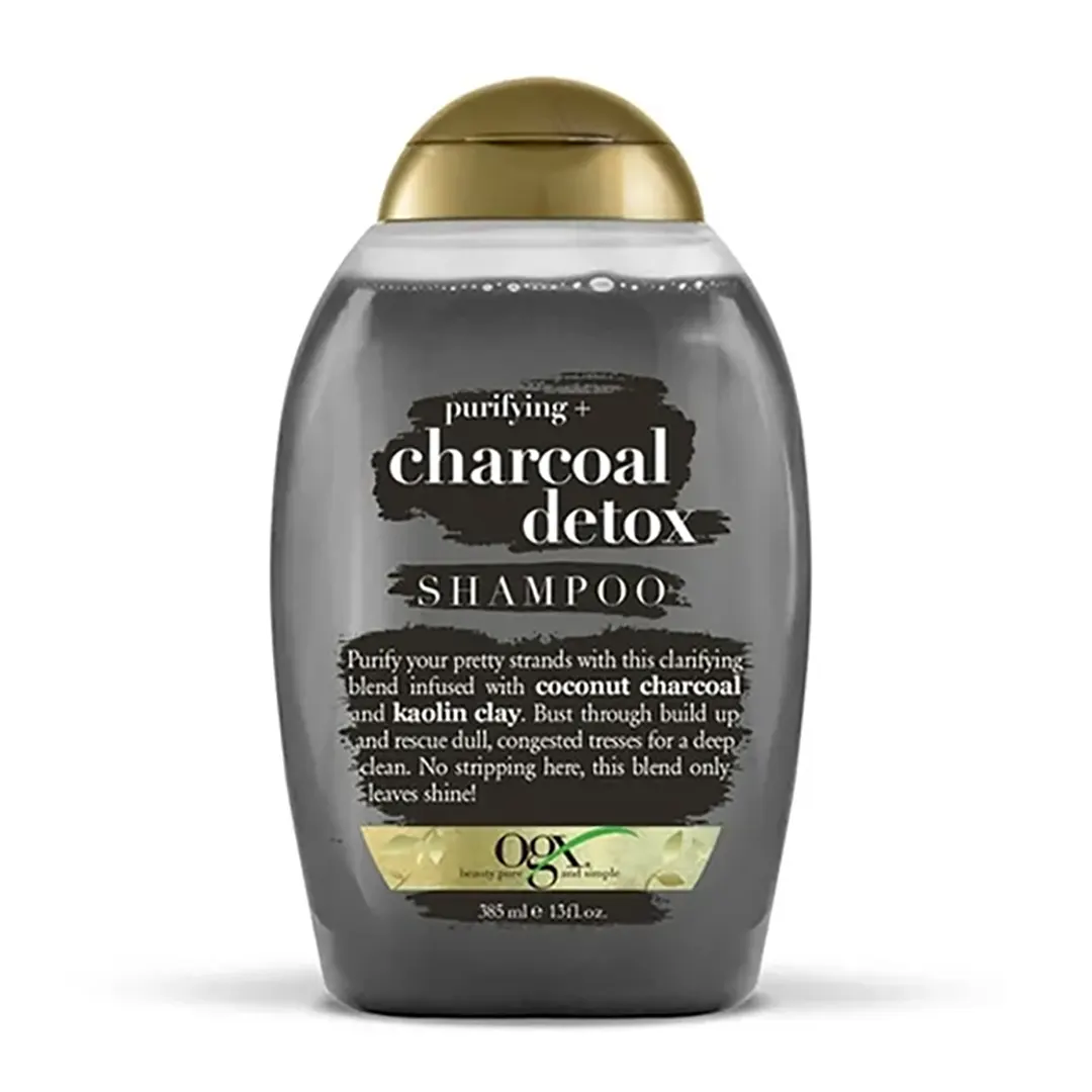 شامپو او جی ایکس مناسب موهای چرب مدل Purifying + Charcoal Detox حجم 385 میل
