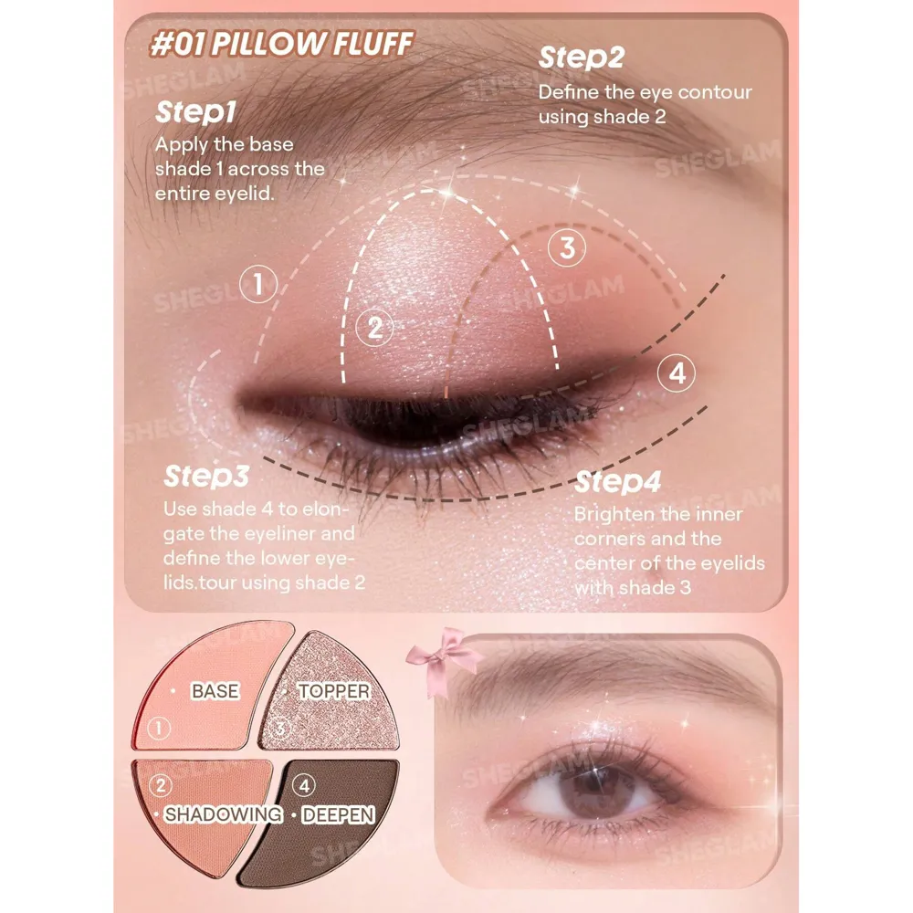 پالت سایه چشم شیگلم مدل Pillow Fluff وزن 3.9 گرم - Image 4
