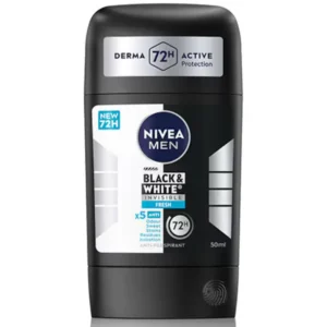 استیک صابونی مردانه نیوا مدل Black & White invisible fresh