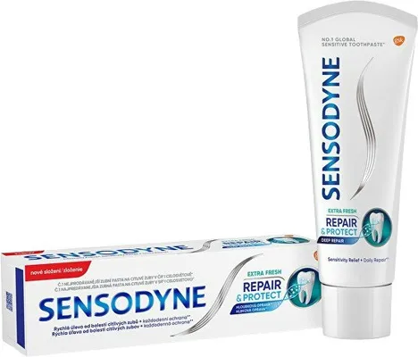 خمیردندان Sensodyne مدل repair & protect extra fresh حجم 75میل