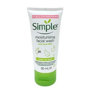 ژل شتسشوی صورت سیمپل مدل Moisturising حجم ۵۰ میل