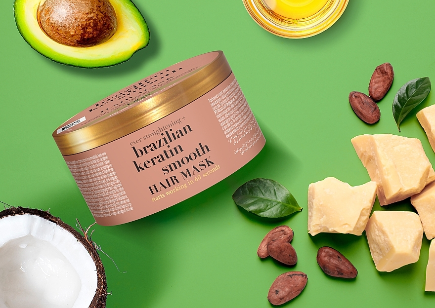 ماسک مو صافکننده او جی ایکس مدل Keratin Smooth حجم 300میل - Image 3