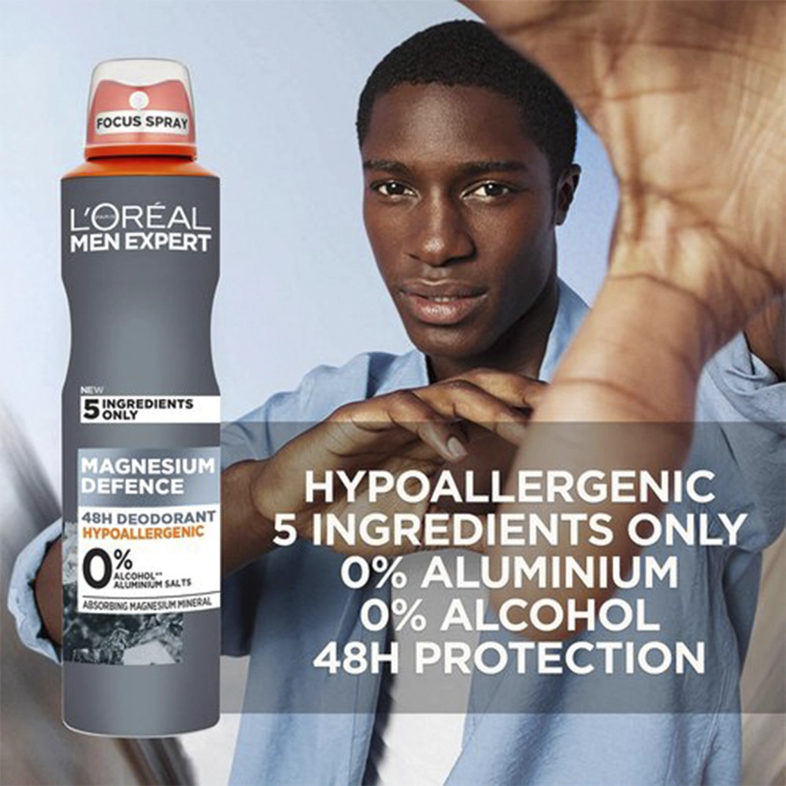 اسپری ضدتعریق مردانه لورال مدل Magnesium Defence حجم 250 میل - Image 2