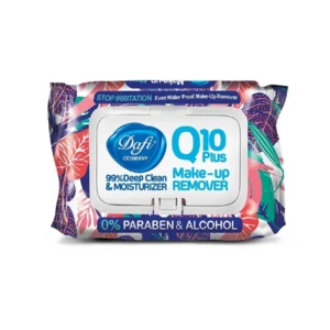 دستمال مرطوب پاک کننده آرایش Q10 گلدار درب دار دافی