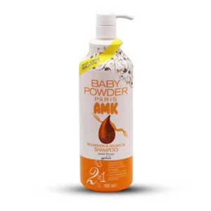 شامپو بیبی پاودر مدل Keratin & Argan Oil نارنجی حجم 1000 میل