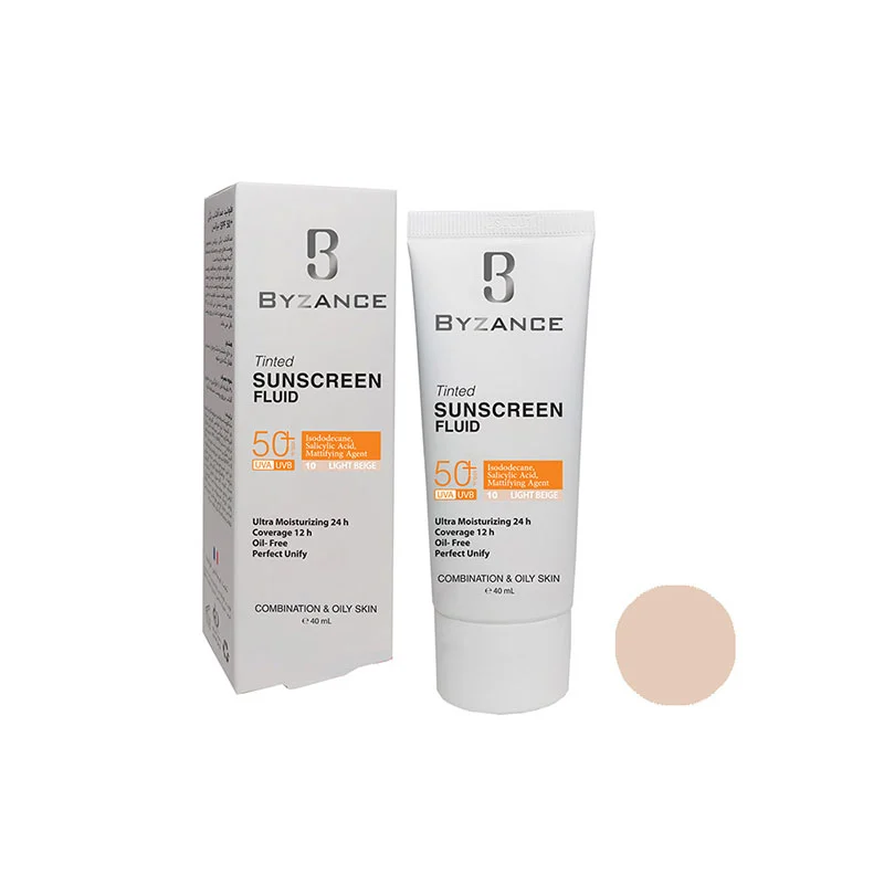 فلوئید ضدآفتاب رنگی بیزانس پوست چرب حجم 40میل - Image 2