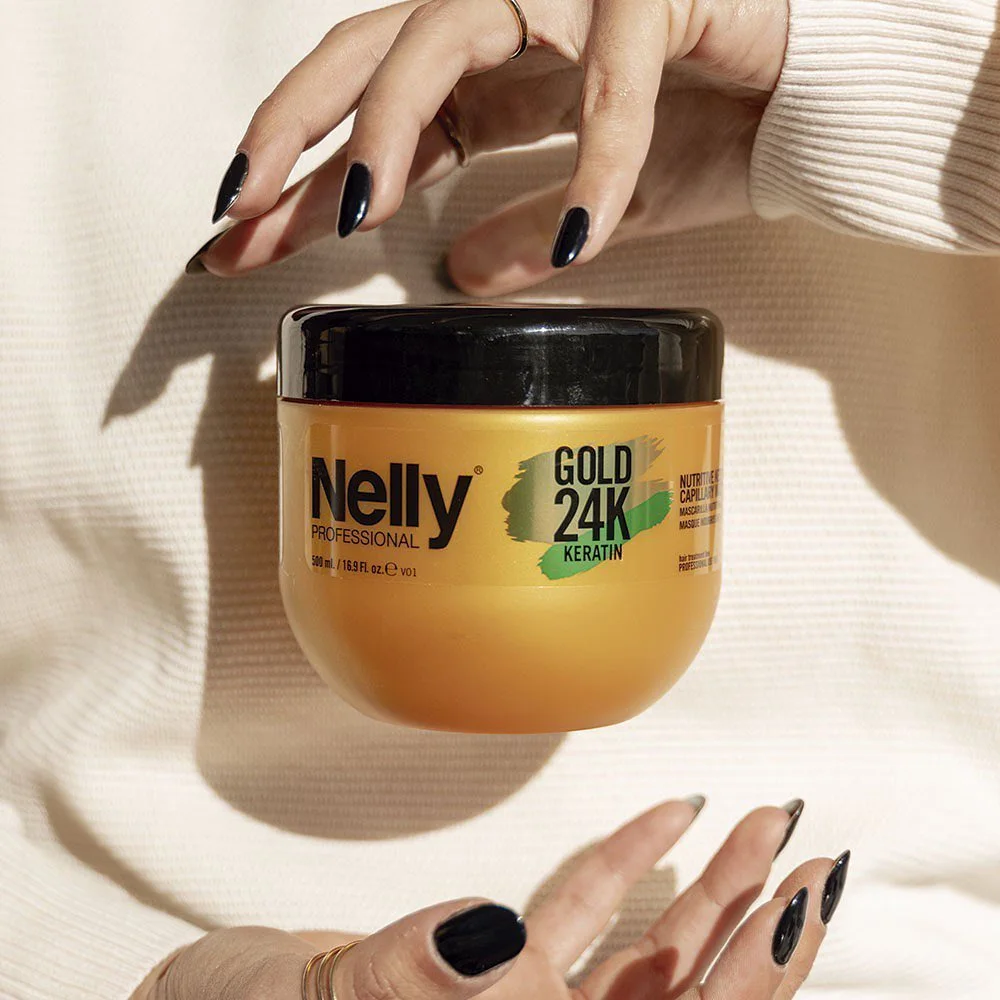 ماسک مو تغذیهکننده نلی مدل Gold 24k keratin حجم 500میل - Image 2