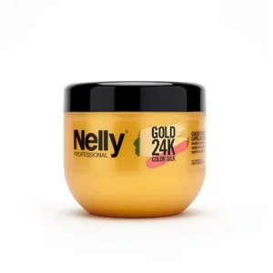 ماسک مو تقویت کننده نلی مخصوص موهای رنگ شده مدل Gold 24K حجم 500 میل
